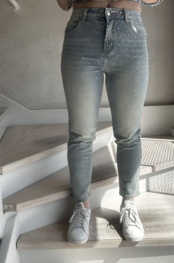 Jean παντελόνι με strass 